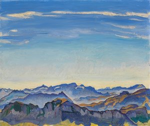 Alpy Vaud z Rochers de Naye. 1917 autorstwa Ferdinand Hodler