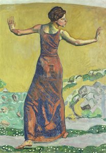 Szczęśliwa kobieta (olej na płótnie) (patrz także 155108) autorstwa Ferdinand Hodler