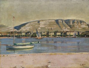 Port w Genewie i Saleve, 1878 autorstwa Ferdinand Hodler
