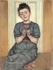 Dziewczyna układająca kwiaty Dziewczyna z goździkiem, ok. 1900 r. 1886 autorstwa Ferdinand Hodler