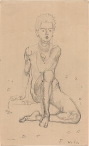 Hector pozuje nago autorstwa Ferdinand Hodler