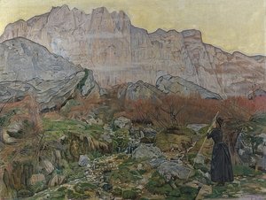 La Vision (górski krajobraz). 1889 autorstwa Ferdinand Hodler