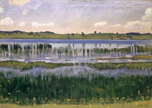 Jezioro Burgäschi w pobliżu Langenthal, około 1901 r. autorstwa Ferdinand Hodler