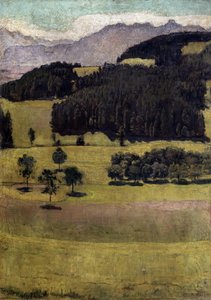 Krajobraz, Oaks w Stockhorn, 1898 autorstwa Ferdinand Hodler