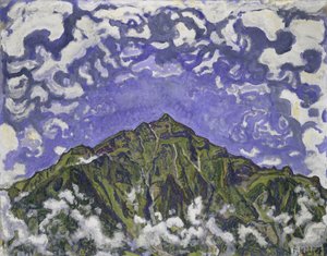 Góra Niesen widziana z Heustrich, 1910. autorstwa Ferdinand Hodler