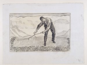 Kosiarz na polu autorstwa Ferdinand Hodler