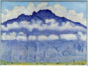 Schynige platte (górski krajobraz w Oberlandzie, Alpy Szwajcarskie). Obraz Ferdinanda Hodlera (1833-1918) Ec. Podążać. autorstwa Ferdinand Hodler