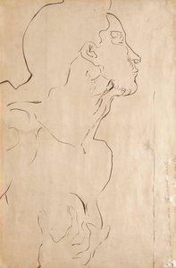 Studium „Feeling I” (Indyjski tusz na papierze) autorstwa Ferdinand Hodler