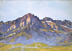 Dents Blanches w Champéry w porannym słońcu, 1916 autorstwa Ferdinand Hodler