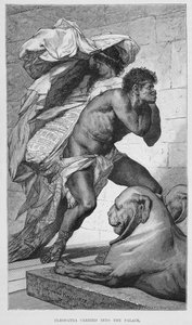 Kleopatra wniesiona do pałacu, XIX w.