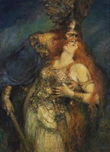 Pożegnanie Wotana z Brunhildą, ok. godz. 1910.