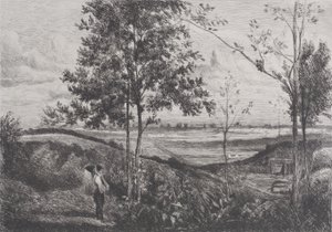 Krajobraz według Corota, 1873-90. autorstwa Ferdinand Lefman