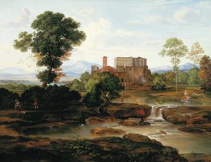 Idealny włoski krajobraz. autorstwa Ferdinand Olivier