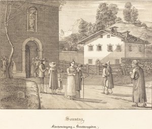 Niedziela – chodzenie do kościoła w pobliżu Berchtesgaden