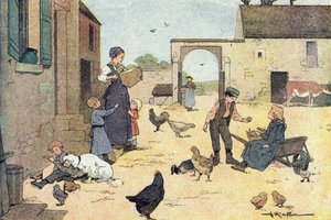 Degustacja na podwórku gospodarstwa, w Imagier de l