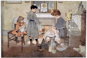 Kąpiel dziecka, ok. 1930 r. (druk) autorstwa Ferdinand Raffin