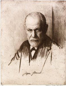 Portret Zygmunta Freuda (1856-1939). Praca Ferdynanda Schmutzera (1870-1928), grawer