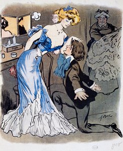 Les Demi-mondaines, poeta Innamorato, karykatura z 1908 r. (Ilustracja)