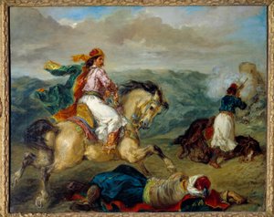 Epizod wojny w Grecji. Obraz Eugene Delacroix (1798-1863) autorstwa Ferdinand Victor Eugene Delacroix