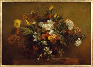Bukiet kwiatów. Obraz Eugene Delacroix (1798-1863) autorstwa Ferdinand Victor Eugene Delacroix