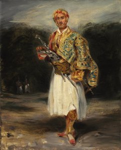 Hrabia Demetriusz de Palatiano w stroju Suliota, bez daty (olej na tkaninie) autorstwa Ferdinand Victor Eugene Delacroix