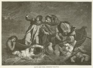 Dante i Virgil przechodzą przez Styks autorstwa Ferdinand Victor Eugene Delacroix