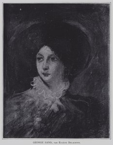 George Sand autorstwa Ferdinand Victor Eugene Delacroix