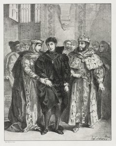 Hamlet, 1834. autorstwa Ferdinand Victor Eugene Delacroix