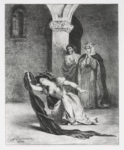 Hamlet: Pieśń Ofelii, 1834. autorstwa Ferdinand Victor Eugene Delacroix