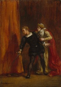 Hamlet i jego matka, 1849 autorstwa Ferdinand Victor Eugene Delacroix