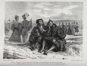 Ilustracje do Fausta: Faust i Wagner, 1828. autorstwa Ferdinand Victor Eugene Delacroix