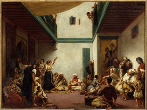 Żydowski ślub w Maroku. Obraz Eugene Delacroix (1798-1863) autorstwa Ferdinand Victor Eugene Delacroix