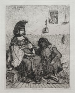Żydówka Algieru. autorstwa Ferdinand Victor Eugene Delacroix