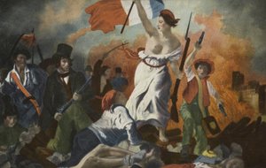 La Liberte Guidant le Peuple (Wolność kierująca ludem) autorstwa Ferdinand Victor Eugene Delacroix