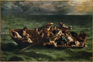 Le naufrage de Don Juan Don Juan rozbitkiem ... autorstwa Ferdinand Victor Eugene Delacroix