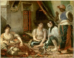 Kobiety z Algieru w swoim mieszkaniu Obraz Eugene Delacroix (1798-1863) 1834 Nd. 1,80 x 2,29 m Paryż. Muzeum w Luwrze autorstwa Ferdinand Victor Eugene Delacroix
