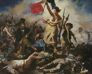 Wolność wiodąca lud, 28 lipca 1830, ok. 1830-1831 (olej na płótnie) (szczegóły patrz 95120) autorstwa Ferdinand Victor Eugene Delacroix