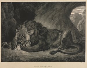 Lew Atlasa, 1829. autorstwa Ferdinand Victor Eugene Delacroix