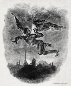 Mefistofeles autorstwa Ferdinand Victor Eugene Delacroix