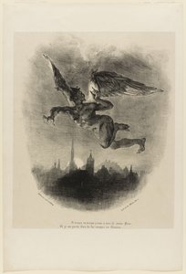 Mefistofeles w powietrzu (frontyspis z Fausta) autorstwa Ferdinand Victor Eugene Delacroix