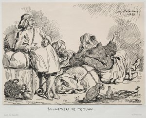 Muleerzy z Tetuanu, 1833. autorstwa Ferdinand Victor Eugene Delacroix