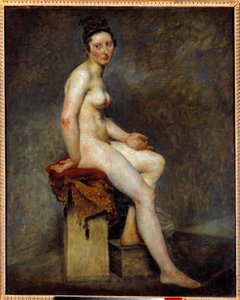 Siedząc nago, mówi Miss Rosę. Obraz Eugene Delacroix (1798-1863)