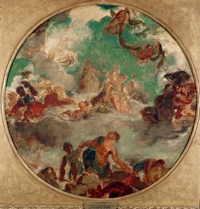 Pokój przyszedł pocieszyć ludzi i przywrócić obfitość Obraz Eugene Delacroix (1798-1863) 1849-1854 Śr. 78 cm Paryż, Muzeum Carnavalet autorstwa Ferdinand Victor Eugene Delacroix