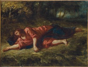 Agonia w ogrodzie, ok. 1849 autorstwa Ferdinand Victor Eugene Delacroix