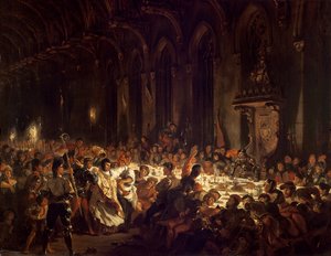 Zabójstwo biskupa Liege autorstwa Ferdinand Victor Eugene Delacroix