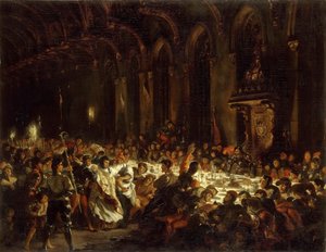 Zabójstwo biskupa Liège autorstwa Ferdinand Victor Eugene Delacroix