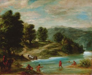 Brzegi rzeki Sebou, 1858 autorstwa Ferdinand Victor Eugene Delacroix