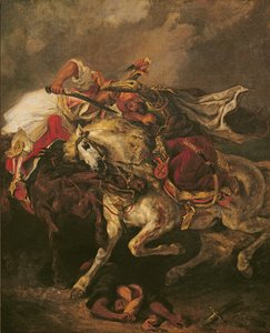 Bitwa pod Giaour i Hassan, po wierszu Byrona „Le Giaour”, 1835