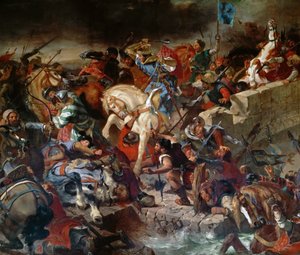 Bitwa pod Taillebourg, 21 lipca 1242 autorstwa Ferdinand Victor Eugene Delacroix