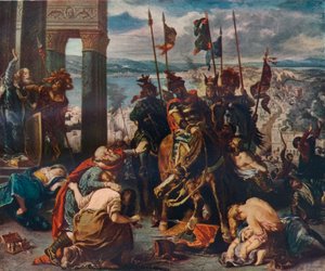 Wjazd krzyżowców do Konstantynopola, 1840, 1911 autorstwa Ferdinand Victor Eugene Delacroix